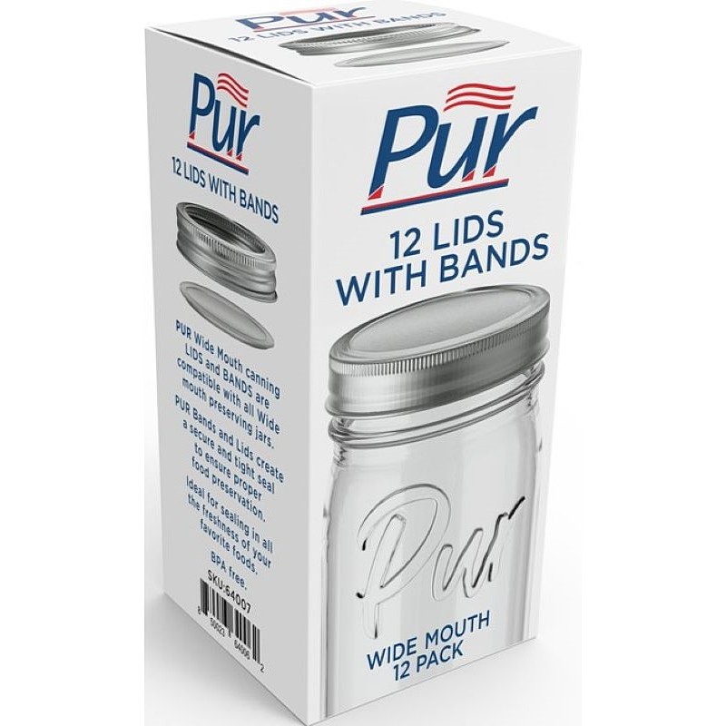 Pur Wide Mouth Canning Lids & Bands 12 ct