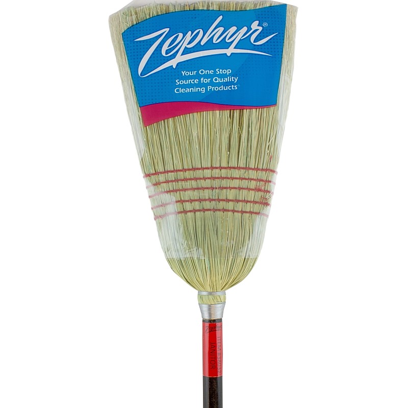 Natural Bristle Janitor Broom