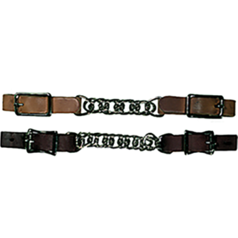 Leather Double Twisted Chain Curb